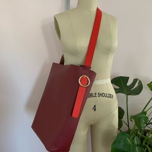 Vegan oversized bucket purse